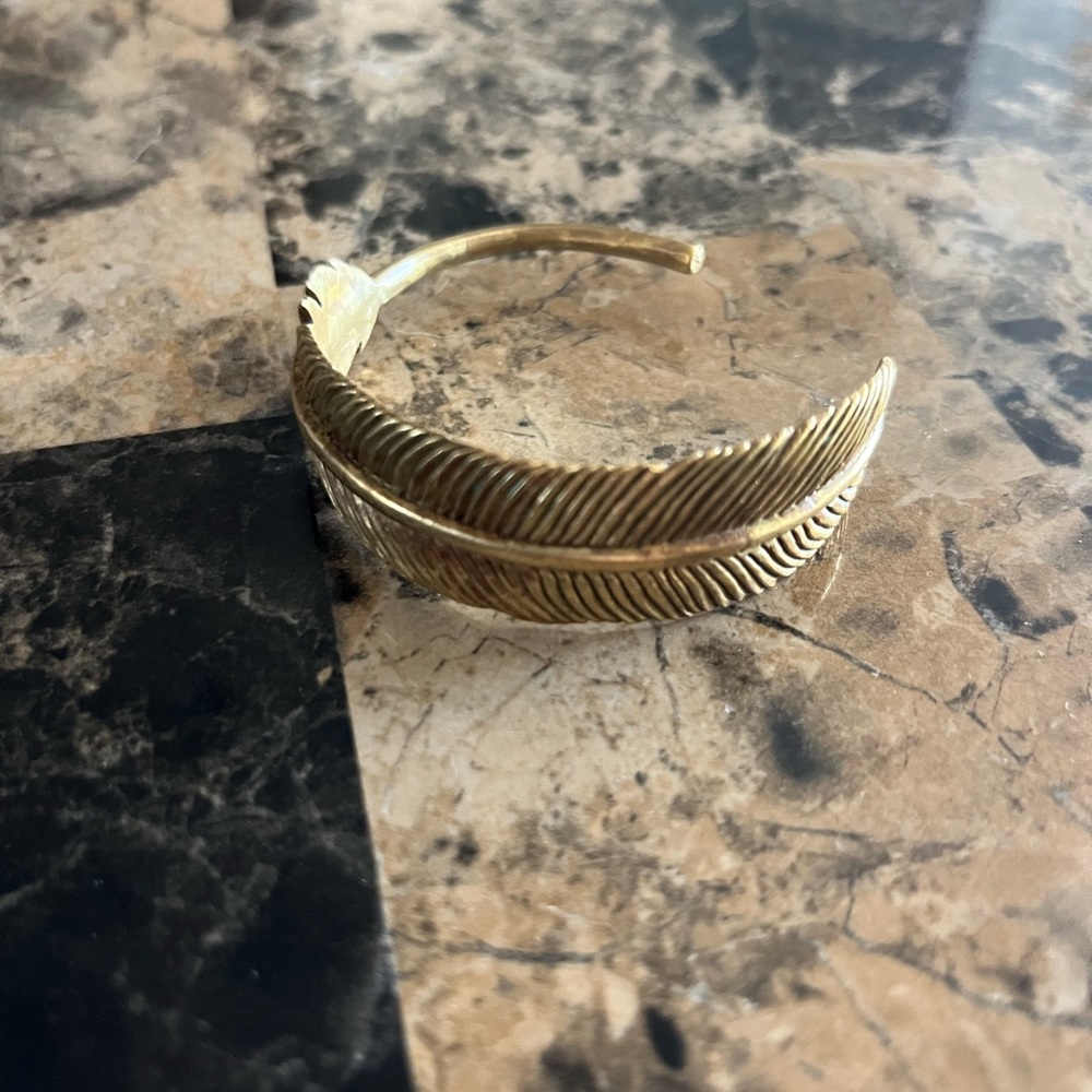 Brass feather cuff